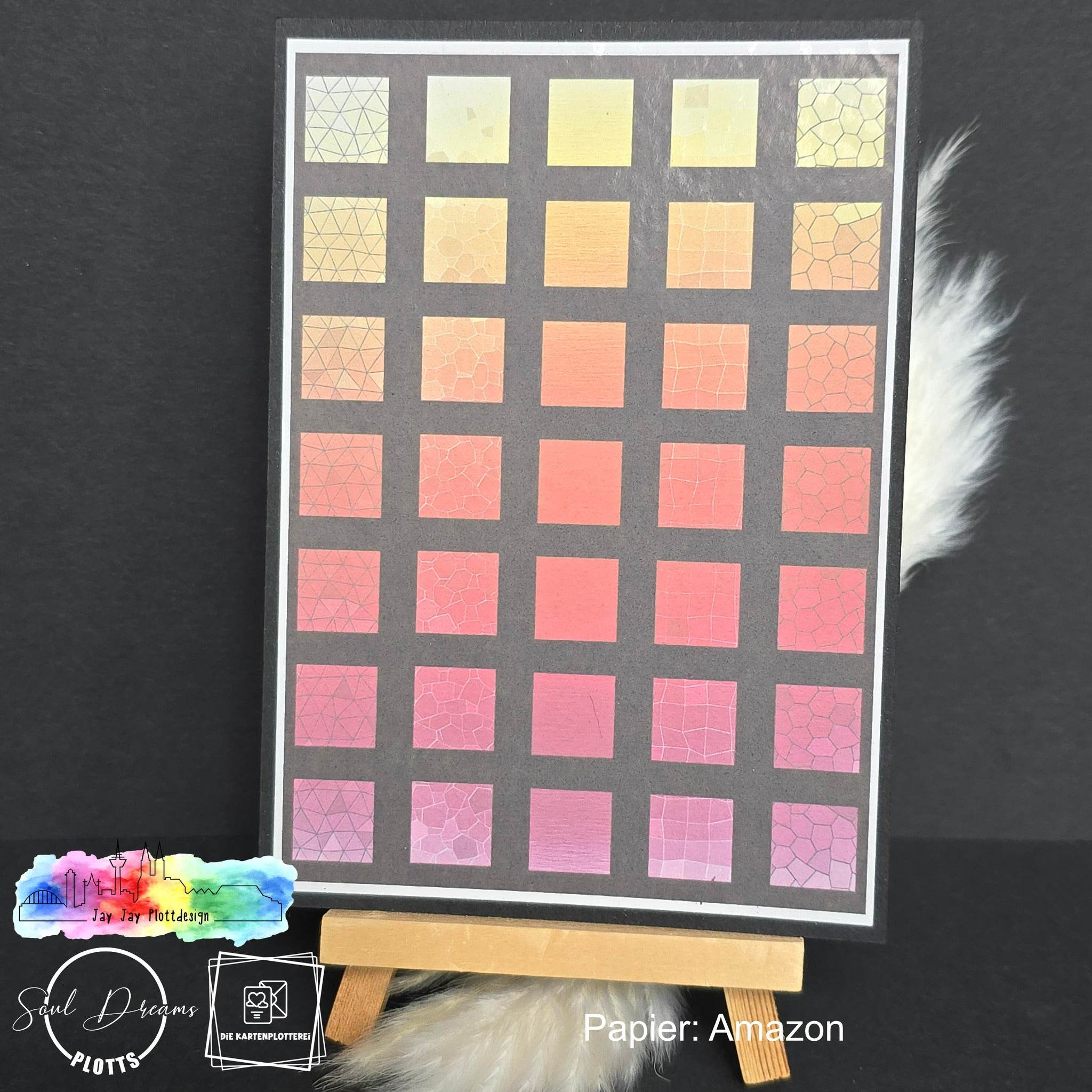Digipapier-Set #001 (gelb, orange, rot) zum drucken, sublimieren und basteln - Sewando
