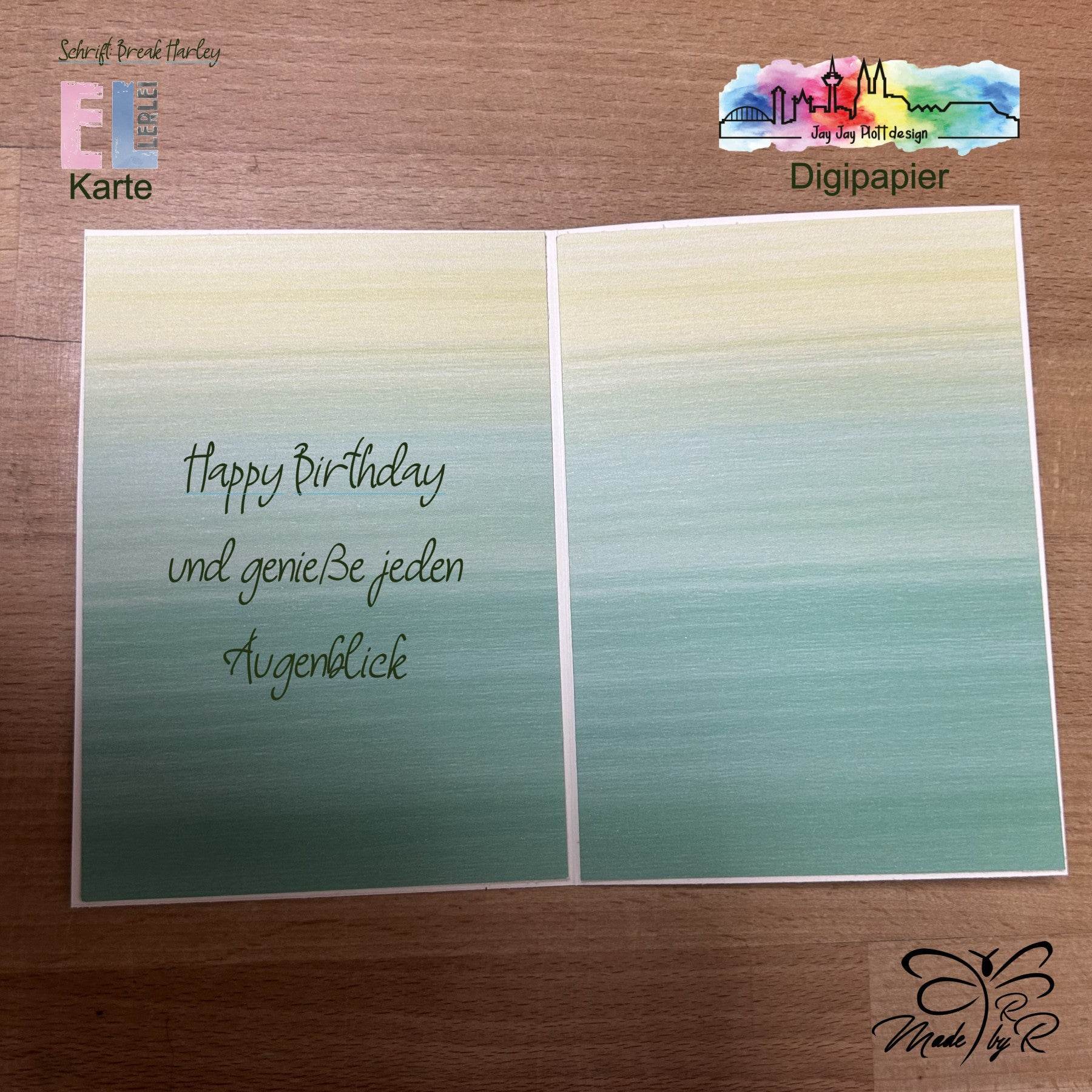 Digipapier-Set #003 (gelb, grün) zum drucken, sublimieren und basteln - Sewando