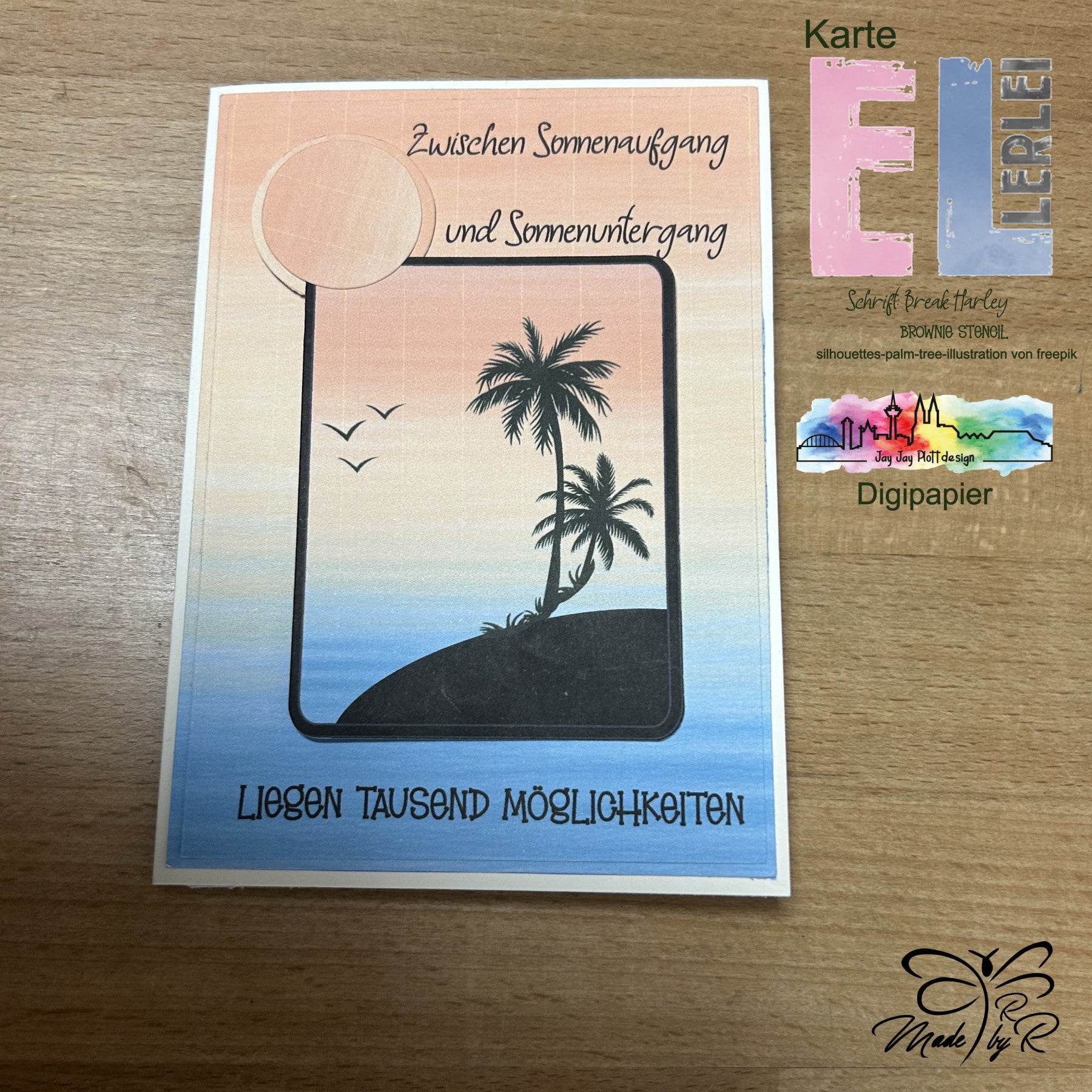 Digipapier-Set #006 (blau, beige) zum drucken, sublimieren und basteln - Sewando