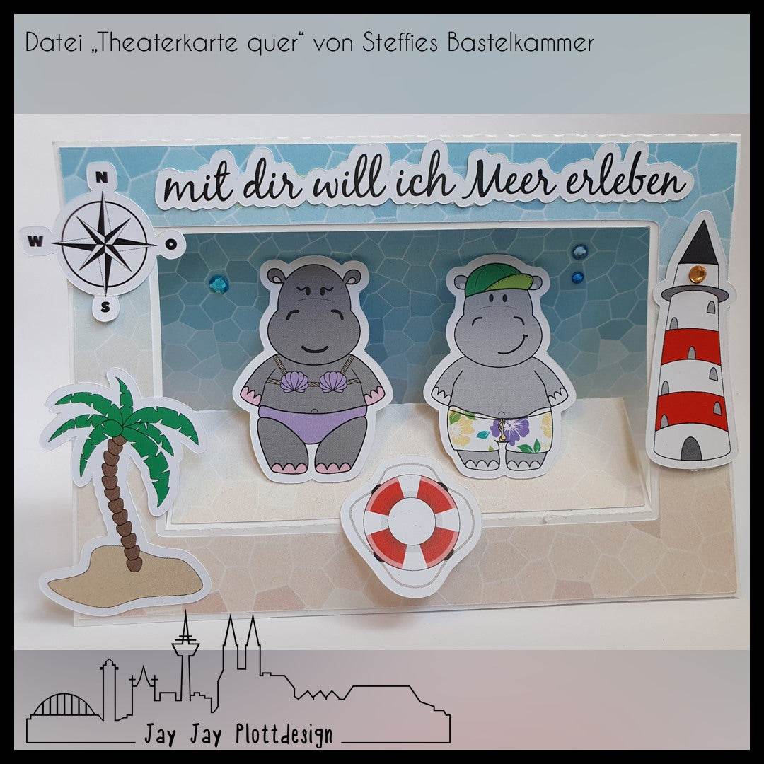 Digipapier-Set #006 (blau, beige) zum drucken, sublimieren und basteln - Sewando
