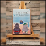 Digipapier-Set #006 (blau, beige) zum drucken, sublimieren und basteln - Sewando