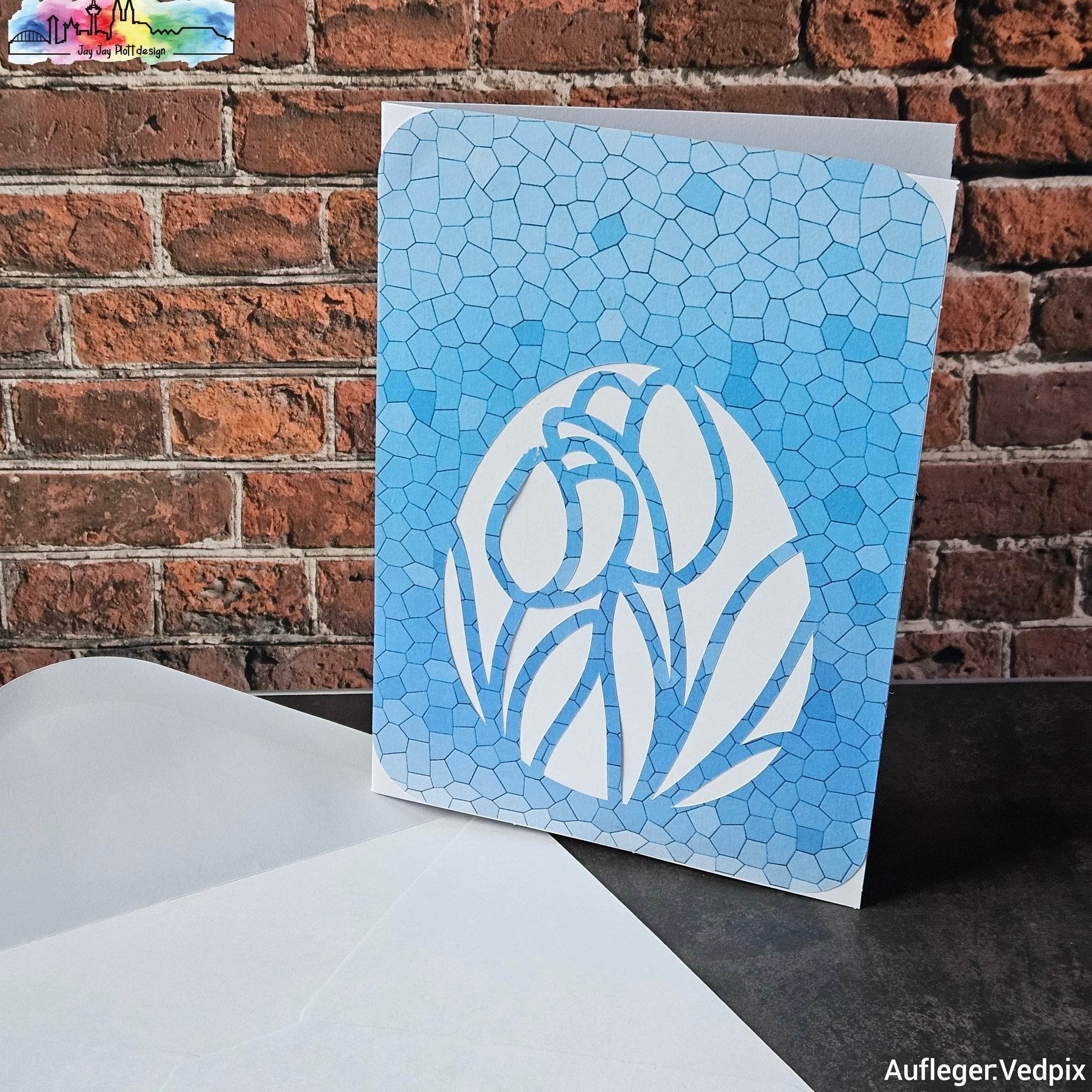 Digipapier-Set #008 (blau) zum drucken, sublimieren und basteln - Sewando