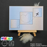 Digipapier-Set #024 (hellbraun, beige, wasserblau) zum drucken, sublimieren und basteln - Sewando