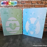 Digipapier-Set #030 (himmelblau, grasgrün) zum drucken, sublimieren und basteln - Sewando