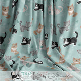 Stoffdesign - Büsi Bande - Katzen mint - nicht exkusiv - Sewando