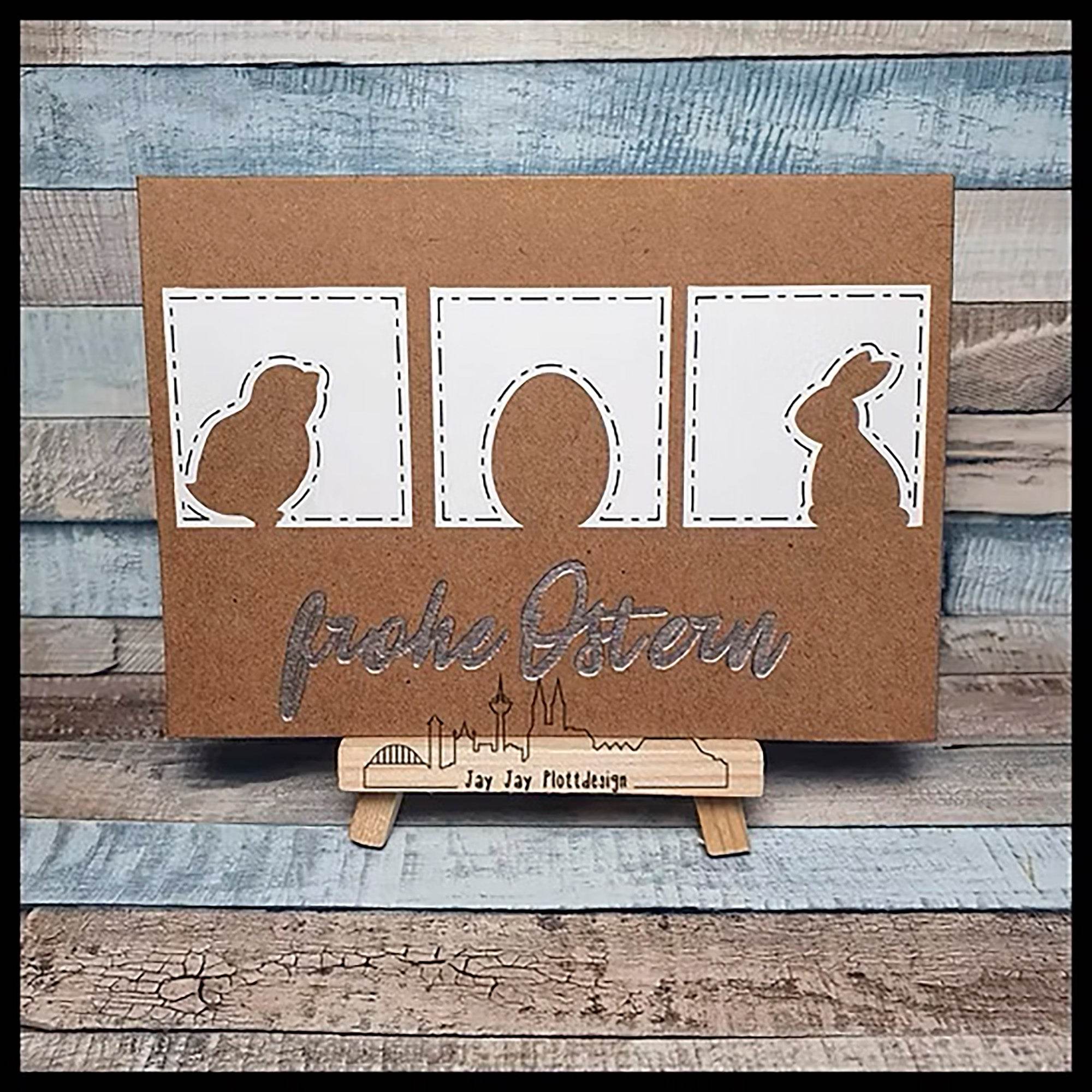 Plotterdatei Osterkarte kleines Dreierlei - Sewando