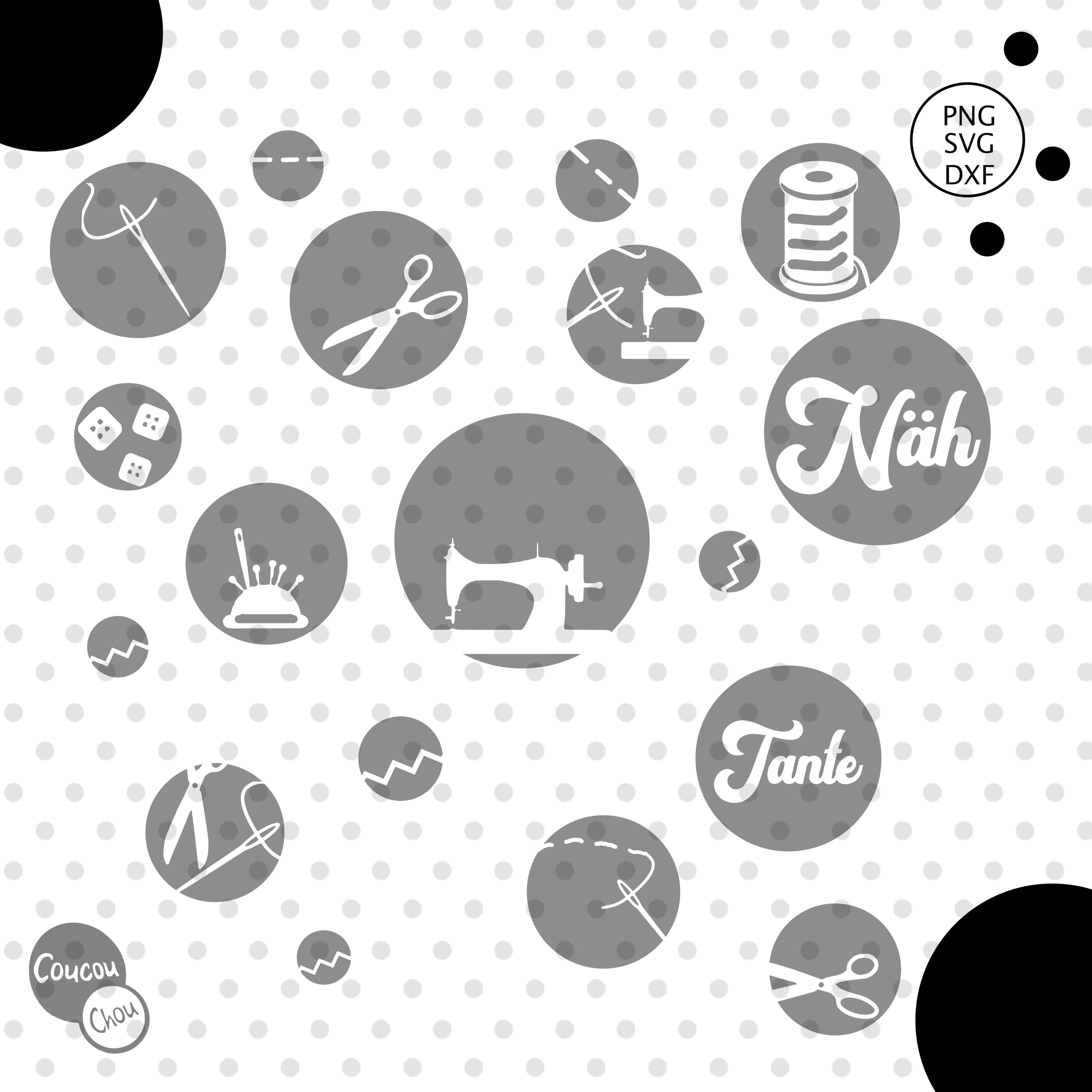 Plotterdatei Näh Bubbles svg dxf - Sewando