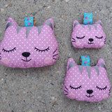 Stickdatei - Katze 3 ITH - in 3 Größen - Anhänger cute Schlüsselanhänger