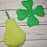 Kissen SET nähen 2 Größen Schmetterling Katze Klee Blume Birne