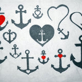 Stickdatei Love Anker mit Herz