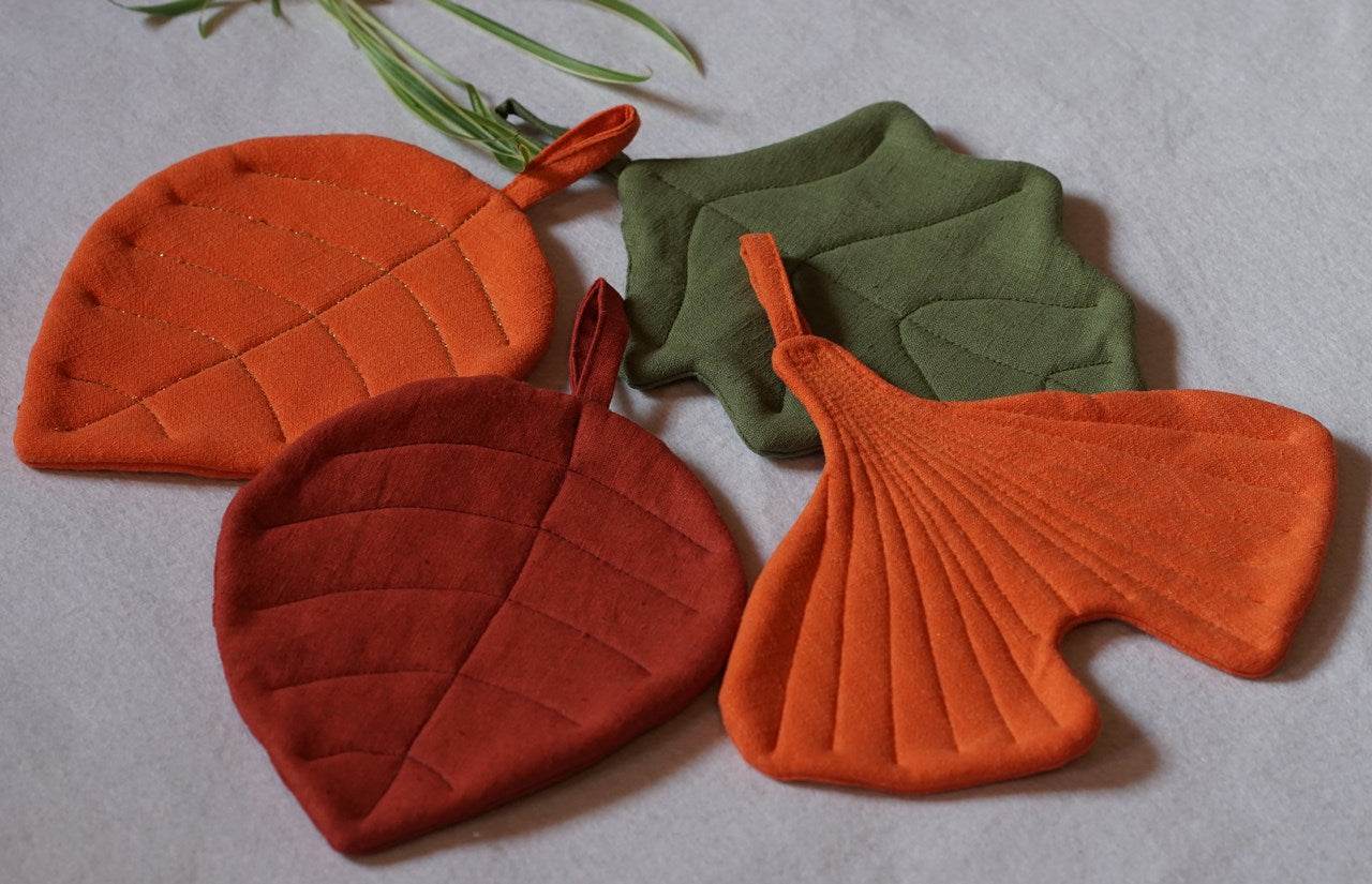 E-Book - Blätter Topflappen Eiche Ginkgo nähen Blatt - Sewando
