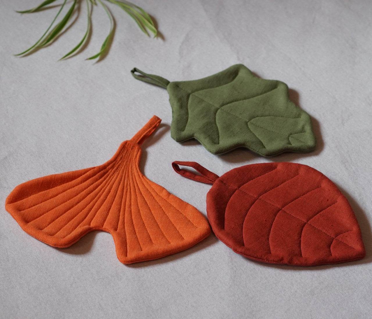 E-Book - Blätter Topflappen Eiche Ginkgo nähen Blatt - Sewando