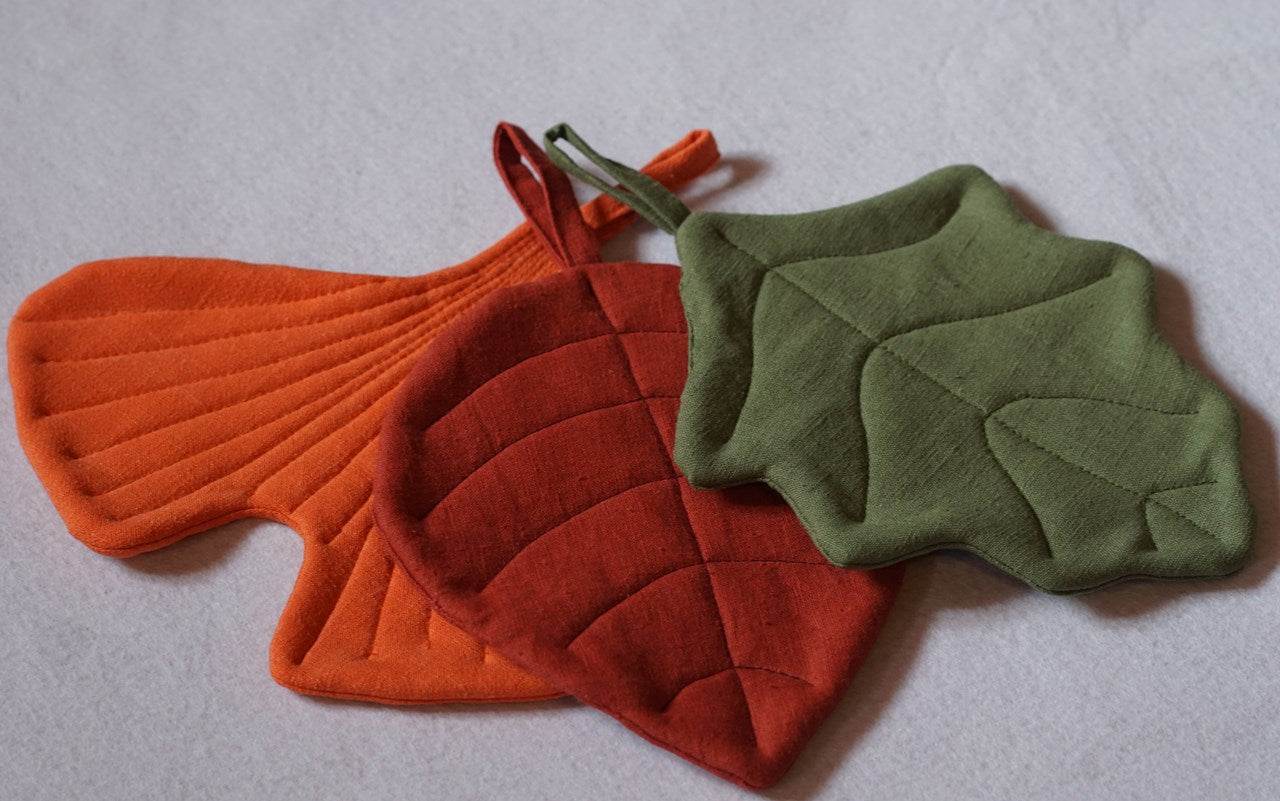 E-Book - Blätter Topflappen Eiche Ginkgo nähen Blatt - Sewando