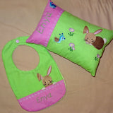 Stickdatei - Hase Kissen und Lätzchen SET ITH