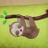 Faultier Stickdatei - Kissen und Lätzchen SET ITH