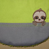 Faultier Stickdatei - Kissen und Lätzchen SET ITH