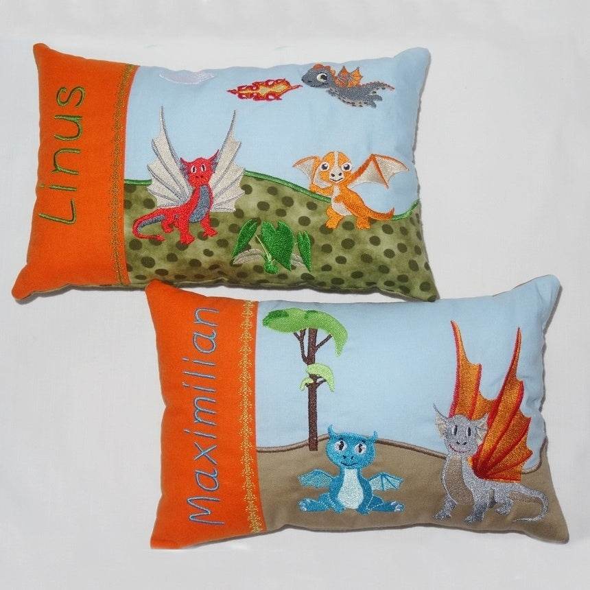 Drachen Kissen ITH Stickdatei - Sewando