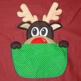 3-D Rentier Elch aus der Tasche Weihnachten ITH Stickdatei