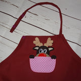 3-D Rentier Elch aus der Tasche Weihnachten ITH Stickdatei