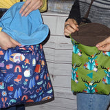 Umschlagtasche  Umhängetasche Nelly zum wenden in 2 Größen aus Softshell und Canvas oder Jeans