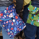 Umschlagtasche  Umhängetasche Nelly zum wenden in 2 Größen aus Softshell und Canvas oder Jeans