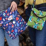 Umschlagtasche  Umhängetasche Nelly zum wenden in 2 Größen aus Softshell und Canvas oder Jeans