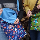 Umschlagtasche  Umhängetasche Nelly zum wenden in 2 Größen aus Softshell und Canvas oder Jeans
