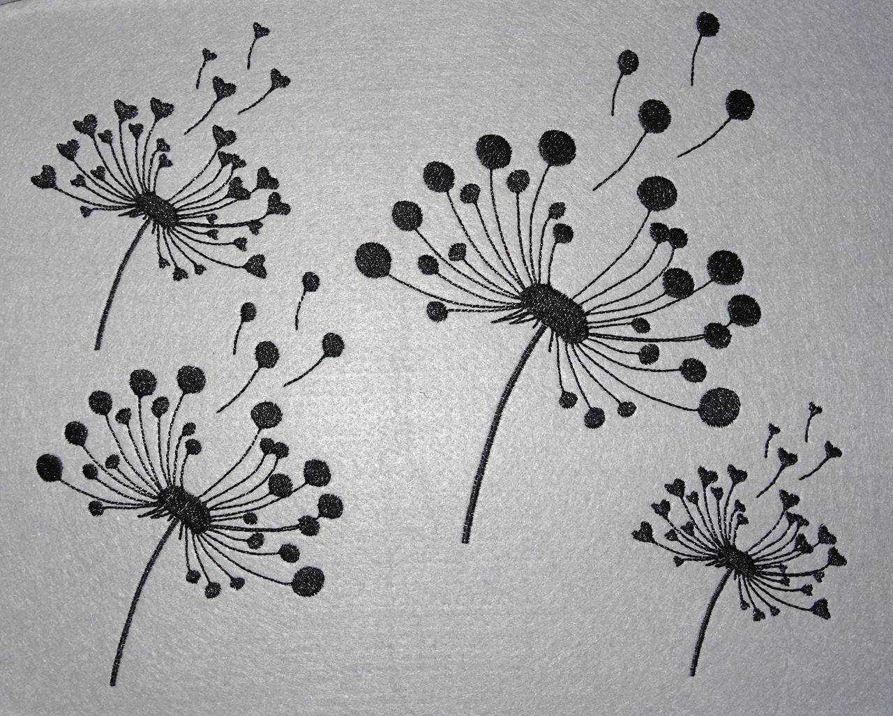 Pusteblumen Stickdatei Pusteblume mit Herz - Sewando