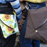 Umschlagtasche Sam zum wenden in 2 Größen aus Softshell und Canvas oder Jeans