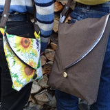 Umschlagtasche Sam zum wenden in 2 Größen aus Softshell und Canvas oder Jeans