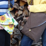 Umschlagtasche Sam zum wenden in 2 Größen aus Softshell und Canvas oder Jeans