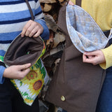 Umschlagtasche Sam zum wenden in 2 Größen aus Softshell und Canvas oder Jeans