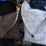 Umschlagtasche Sam zum wenden in 2 Größen aus Softshell und Canvas oder Jeans