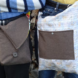 Umschlagtasche Sam zum wenden in 2 Größen aus Softshell und Canvas oder Jeans