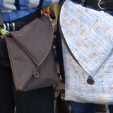 Umschlagtasche Sam zum wenden in 2 Größen aus Softshell und Canvas oder Jeans