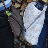 Umschlagtasche Sam zum wenden in 2 Größen aus Softshell und Canvas oder Jeans