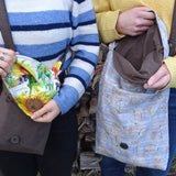 Umschlagtasche Sam zum wenden in 2 Größen aus Softshell und Canvas oder Jeans