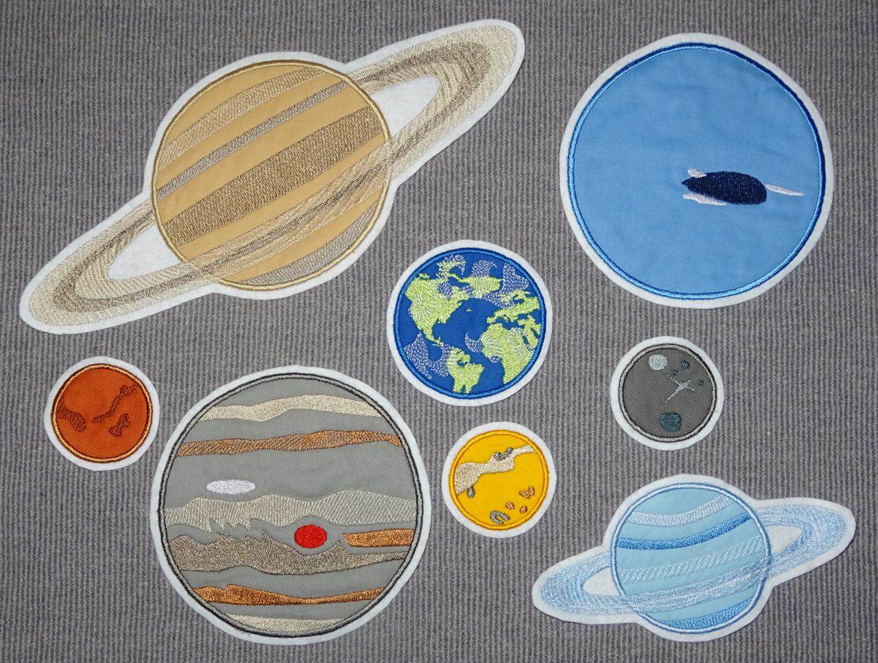 Stickdatei Planeten Weltall in 6 Größen - Sewando