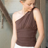 Schnittmuster Asymmetrisches One-Shoulder-Sommertop "AURI" mit Raffungen - Gr. 32 - 46