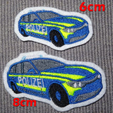 Stickdatei - Polizeiauto gefüllt Polizei klein