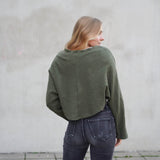 Schnittmuster Kurzer überkreuzter Pulli NORA - Gr. 32 - 46 - Sewando