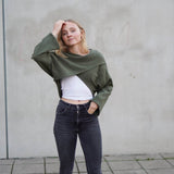 Schnittmuster Kurzer überkreuzter Pulli NORA - Gr. 32 - 46 - Sewando