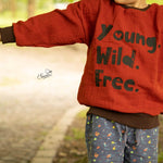Plotterdatei Statement Schriftzug Young Wild Free - Sewando