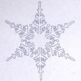 Stickdatei - 7 Schneeflocken - Linie in 10 Größen