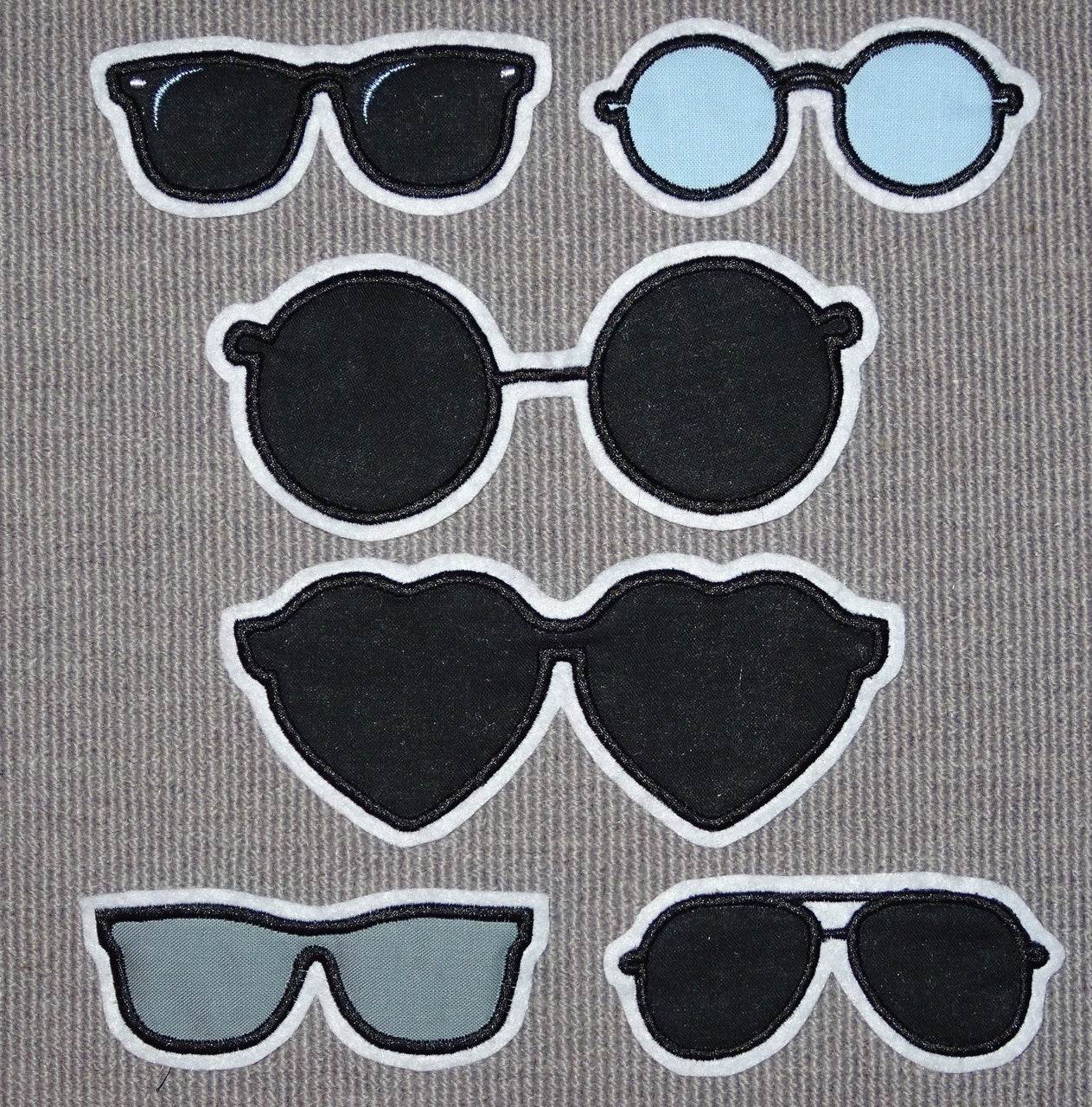 Stickdatei - Sonnenbrille Stoffapplikation für Kuscheltiere Kissen Bettschlagen - Sewando