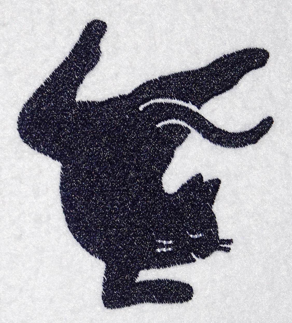Stickdatei - Yoga Katze gefüllt Silhouette - Sewando