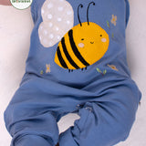 Stickdatei Doodle Applikation - kleine Biene - 4 Größen - 8 Formate