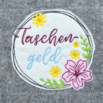 Stickdatei Rahmen doodle Applikation Taschengeld - Sewando