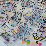 Schüttelkarte Geburtstag Set  bundle 20x – Geldgeschenk – Verpackung für Geld & Gutschein