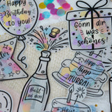 Schüttelkarte Geburtstag Set  bundle 20x – Geldgeschenk – Verpackung für Geld & Gutschein